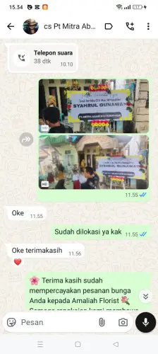 Testimonial Papan Bunga bali