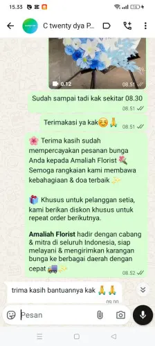 Testimonial Standing Flower bali