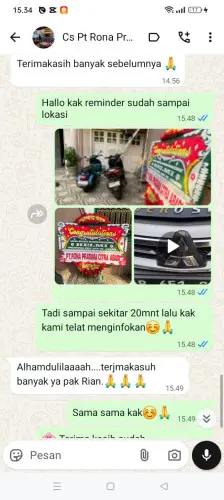 Testimonial Papan Bunga bali